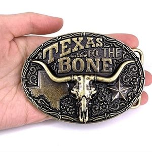 New Texas longhorn steer Texas tothe bone belt buckle approximately 3.75"
